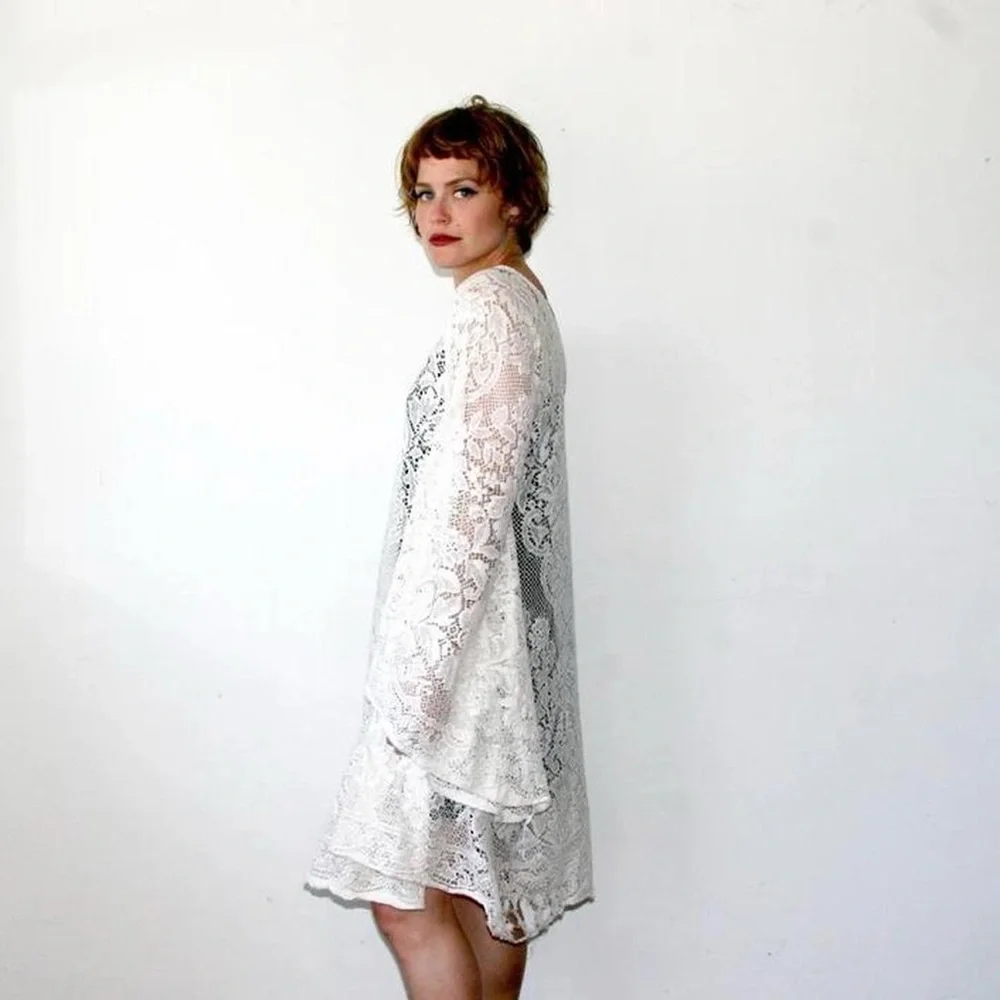 🔮 White witchy lace dress by Rusty Cuts (now Rose Cut Clothing ) 🔮 - Picture 4 of 9